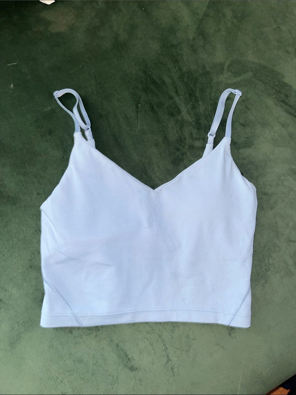lululemon athletica Light Blue V-Neck Cami Crop